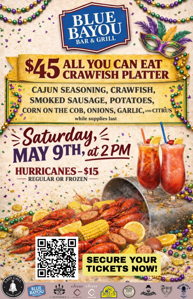 All You Can Eat Crawfish Platter - Blue Bayou - May 9, 2026