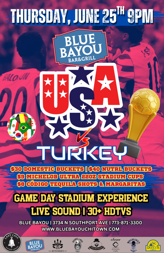 June 25, 2026 | USA vs. Turkey Watch Party | Blue Bayou