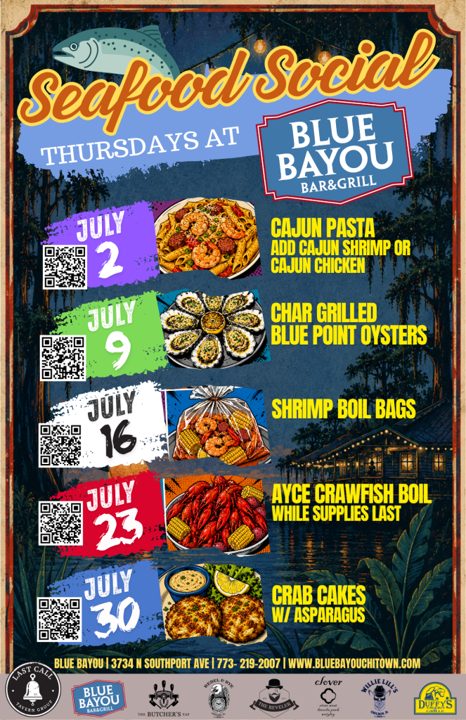 July Seafood Social Thursdays at Blue Bayou