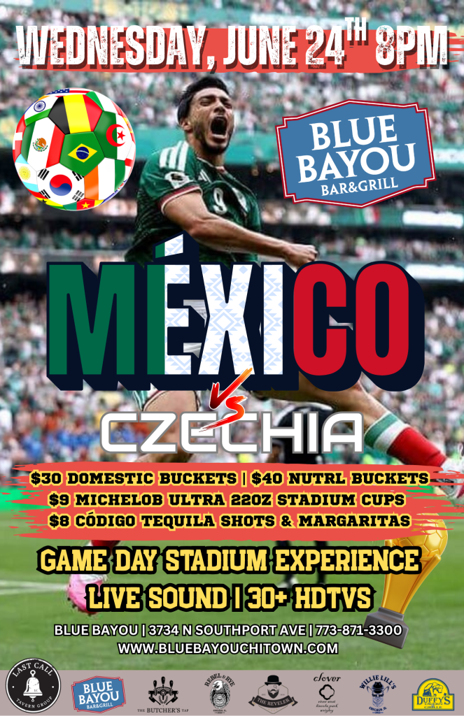 June 24, 2026 | Mexico vs. Czechia Watch Party | Blue Bayou