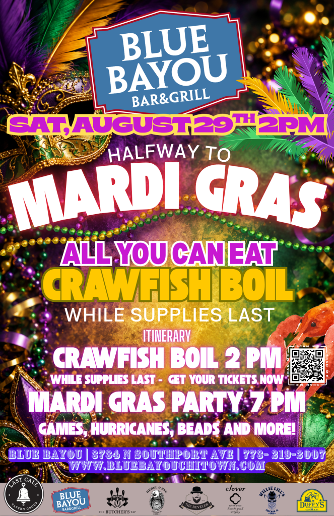 August 29, 2026 | Halfway to Mardi Gras | Blue Bayou