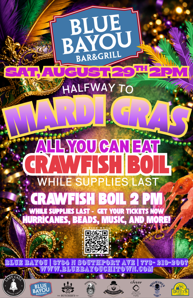 August 29, 2026 | Halfway to Mardi Gras | Blue Bayou