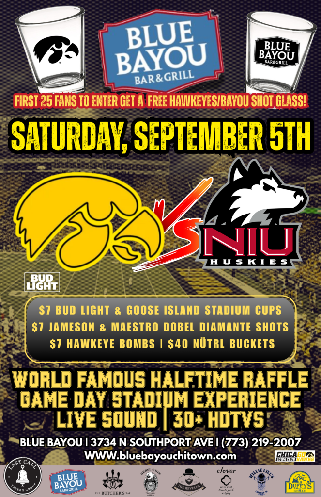 Saturday, September 5, 2026 | Iowa vs Northern Illinois | Blue Bayou