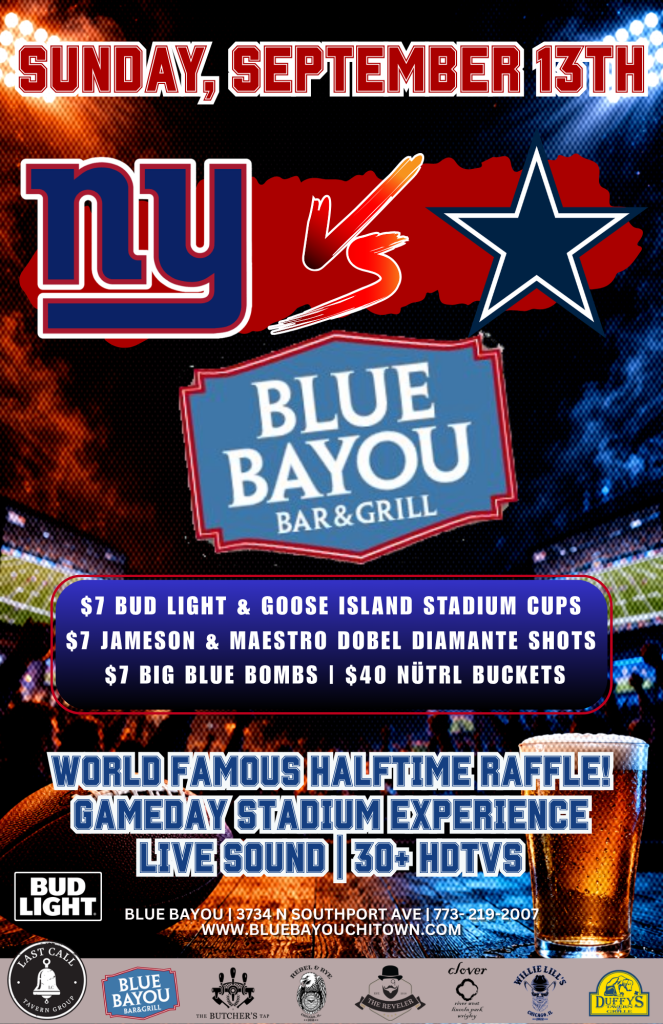 09-13-26 | Giants vs. Cowboys Watch Party | Blue Bayou