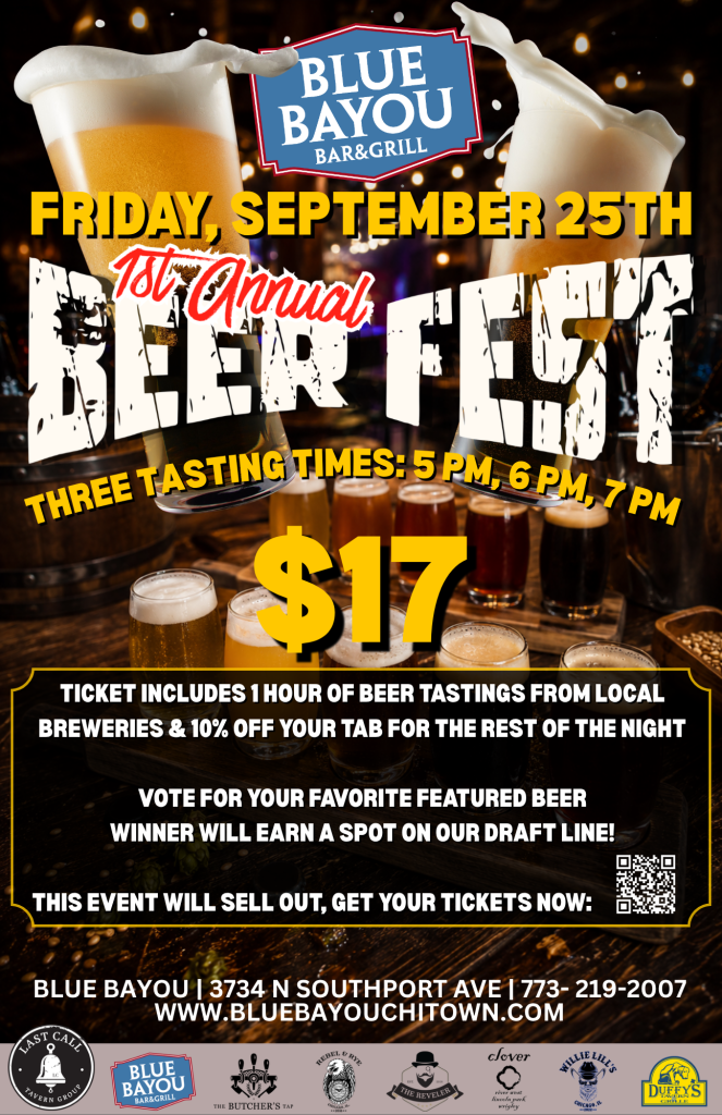 September 25, 2026 | 1st Annual Beer Fest | Blue Bayou