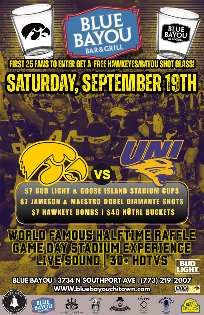 September 19, 2026 | Iowa vs. Northern Iowa | Blue Bayou