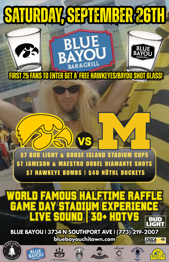 September 26, 2026 | Iowa at Michigan | Blue Bayou