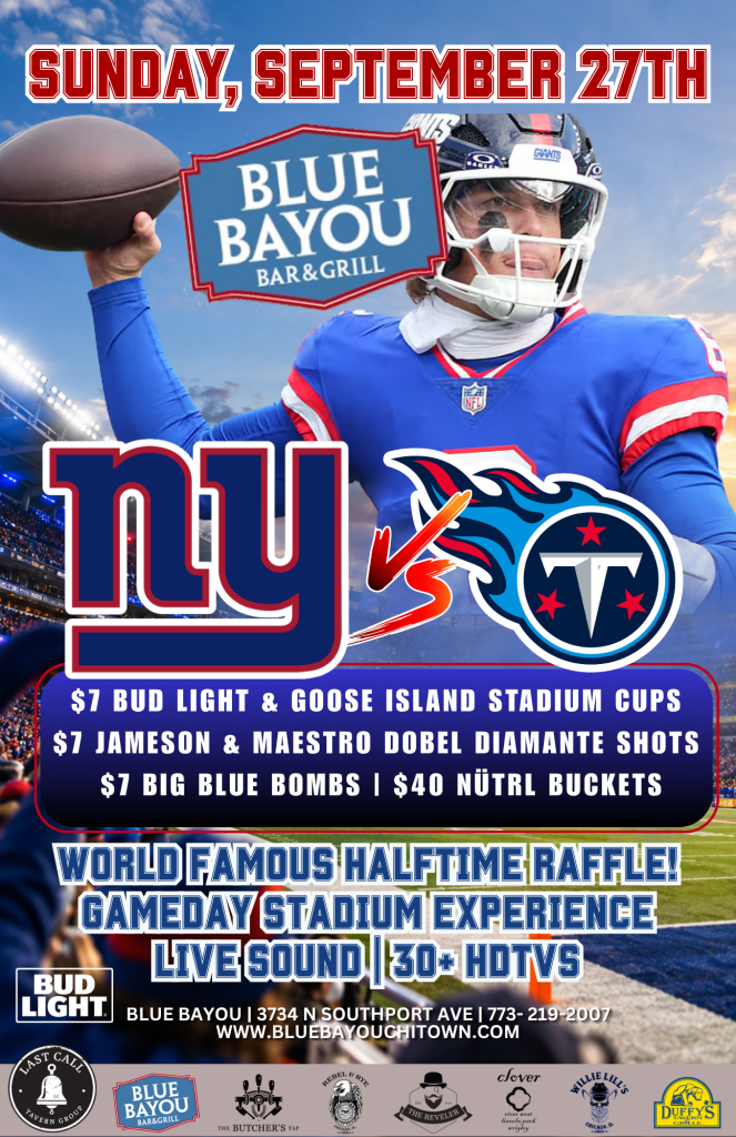 September 27, 2026 | Giants vs. Titans | Blue Bayou