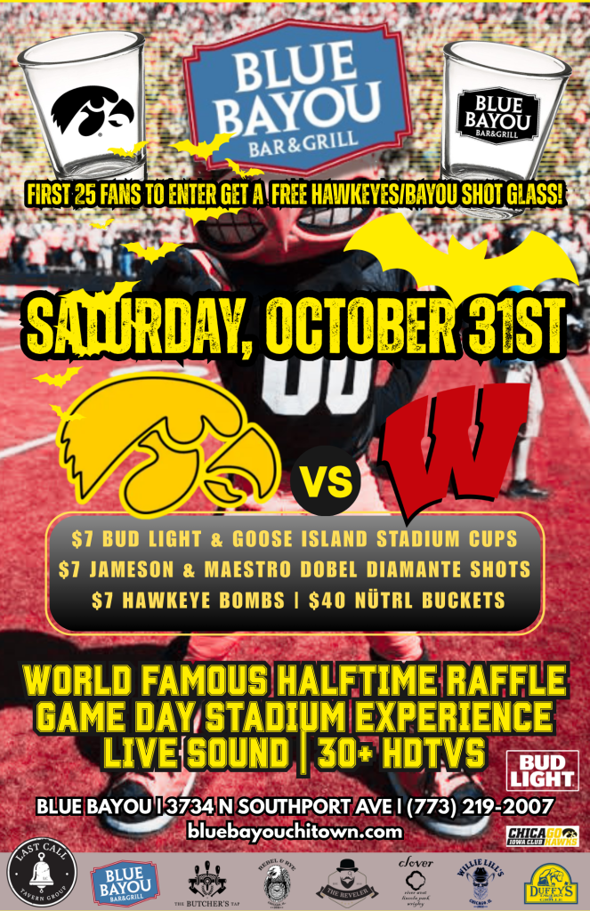 October 31, 2026 | Iowa vs. Wisconsin | Blue Bayou